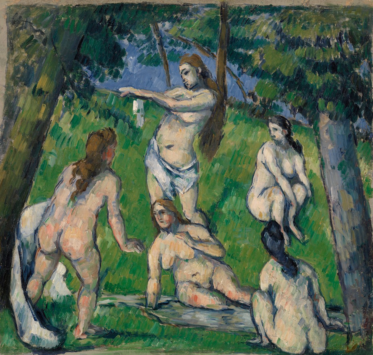 Cinq baigneuses - Paul Cézanne