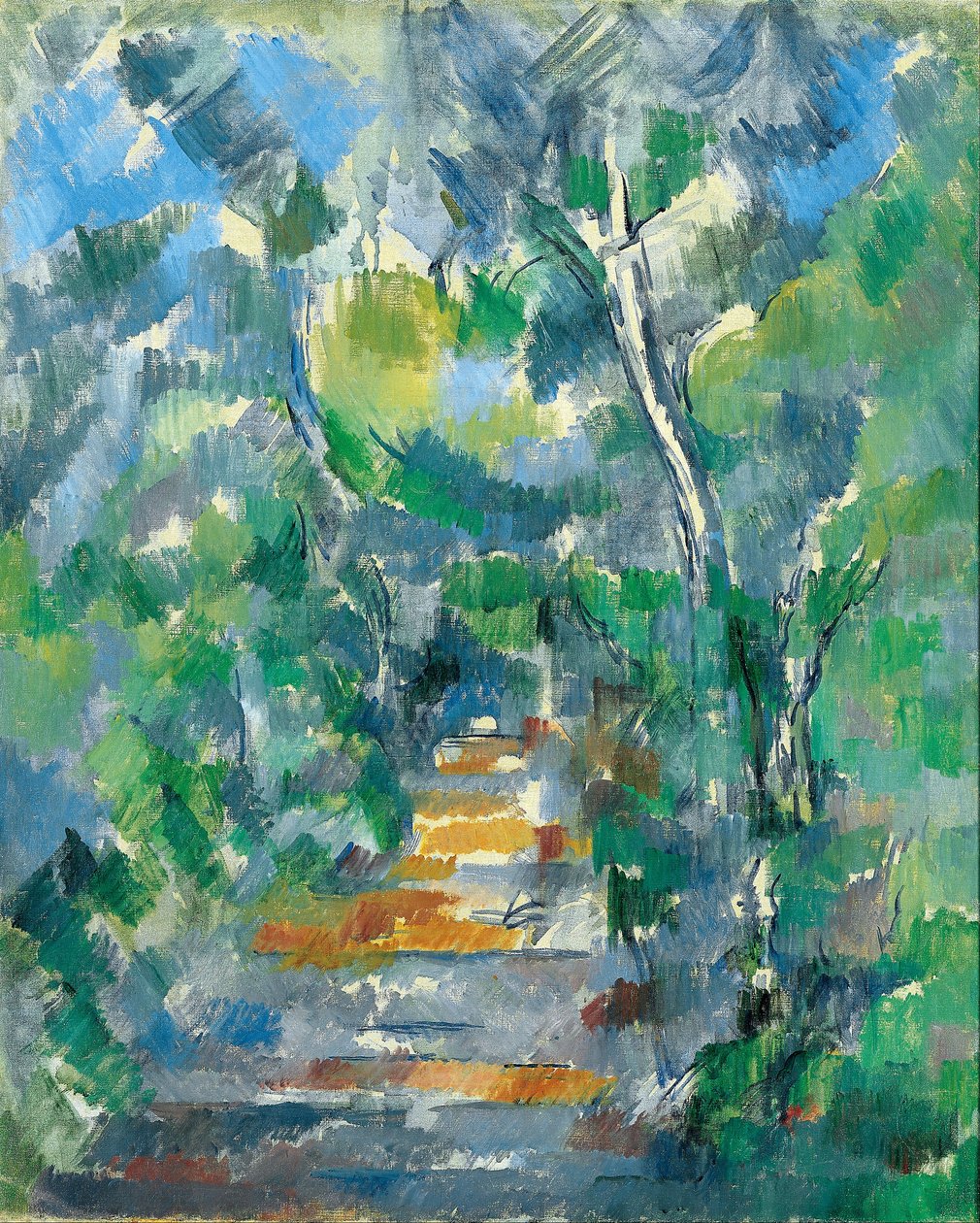 Scène de forêt (Chemin de Mas Jolie au Château noir) - Paul Cézanne