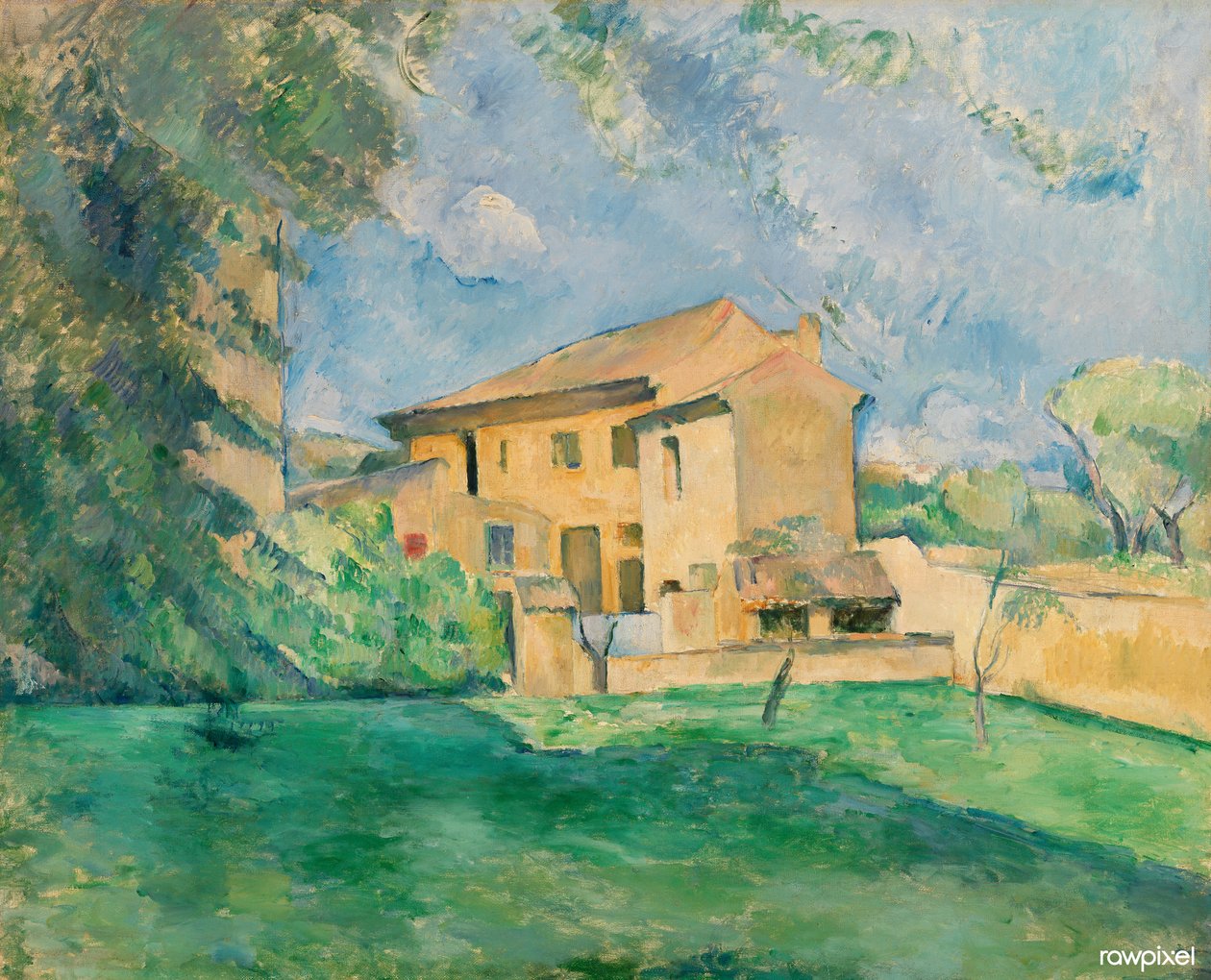 Français :  La Ferme du Jas de Bouffan La Ferme du Jas de Bouffan - Paul Cézanne