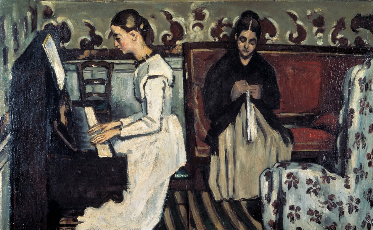 Jeune fille au piano Ouverture de Tannhäuser, vers 1868 - Paul Cézanne