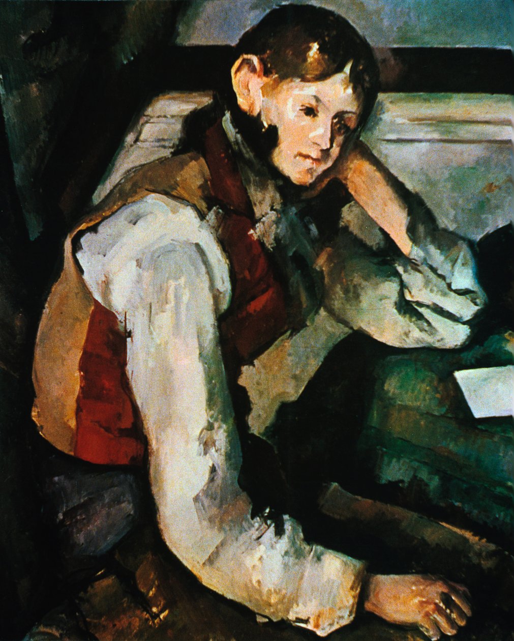 Le Garçon au gilet rouge, 1888-1890 - Paul Cézanne