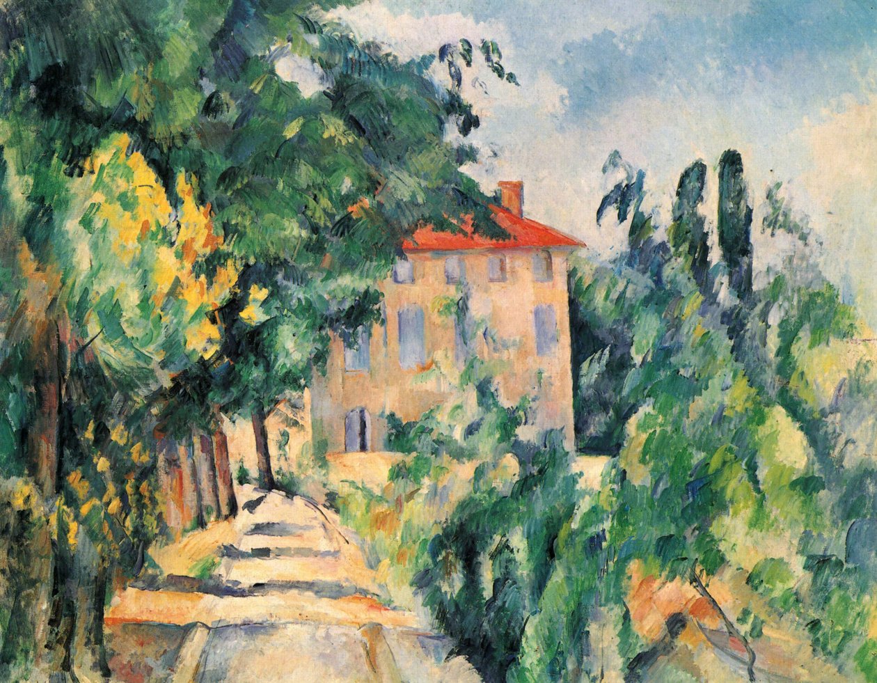 Maison au toit rouge (Jas de Bouffan) - Paul Cézanne
