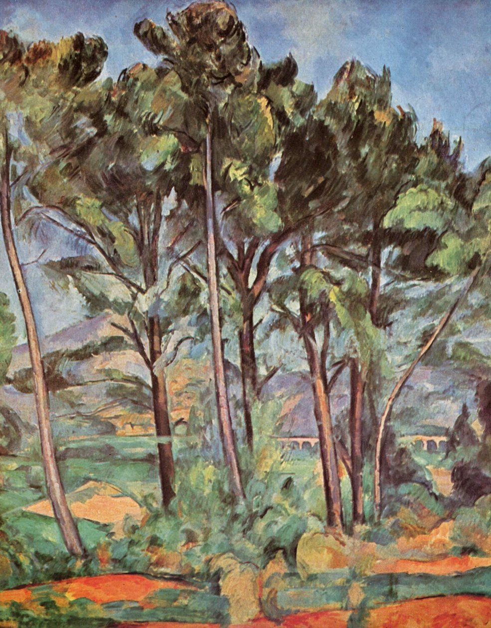 Montagne Sainte-Victoire et viaduc du côté de Valcros - Paul Cézanne