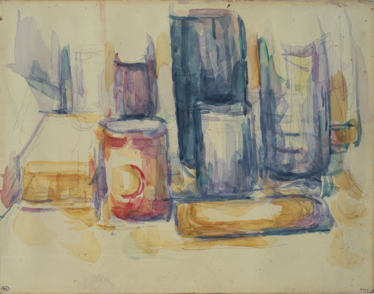 Table de cuisine : pots et bouteilles - Paul Cézanne