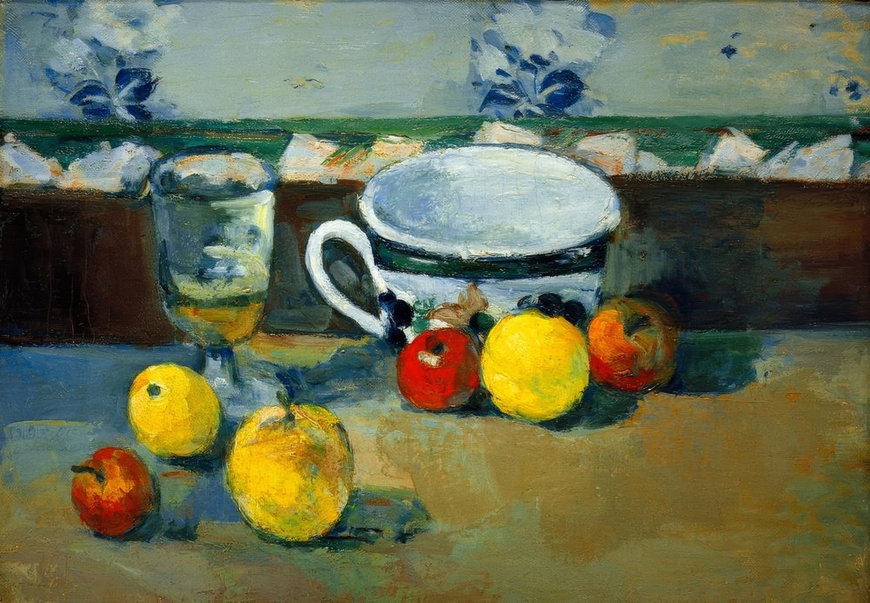 Tasse, verre et fruits II - Paul Cézanne