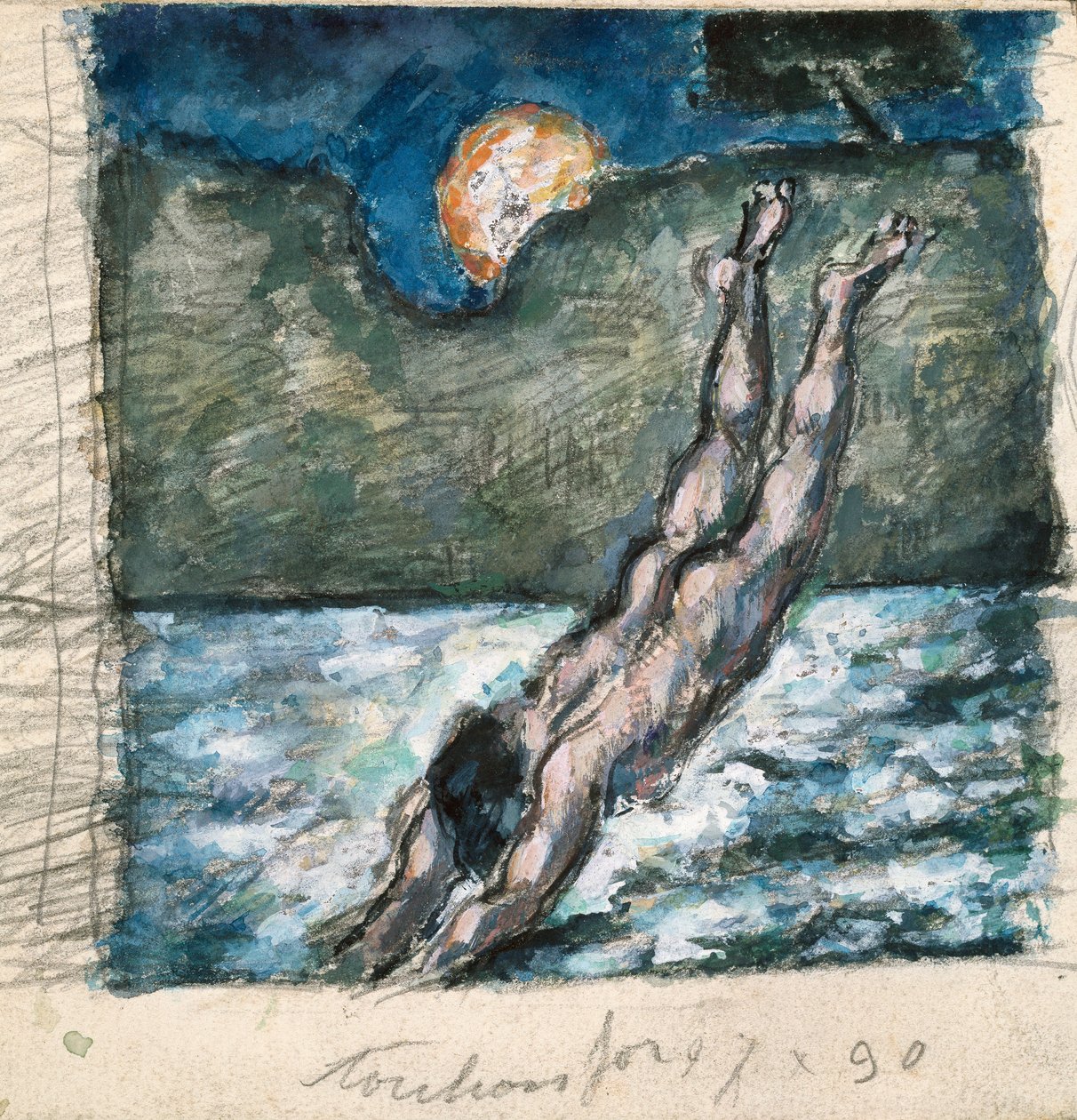 Le plongeur, 1867-70 - Paul Cézanne