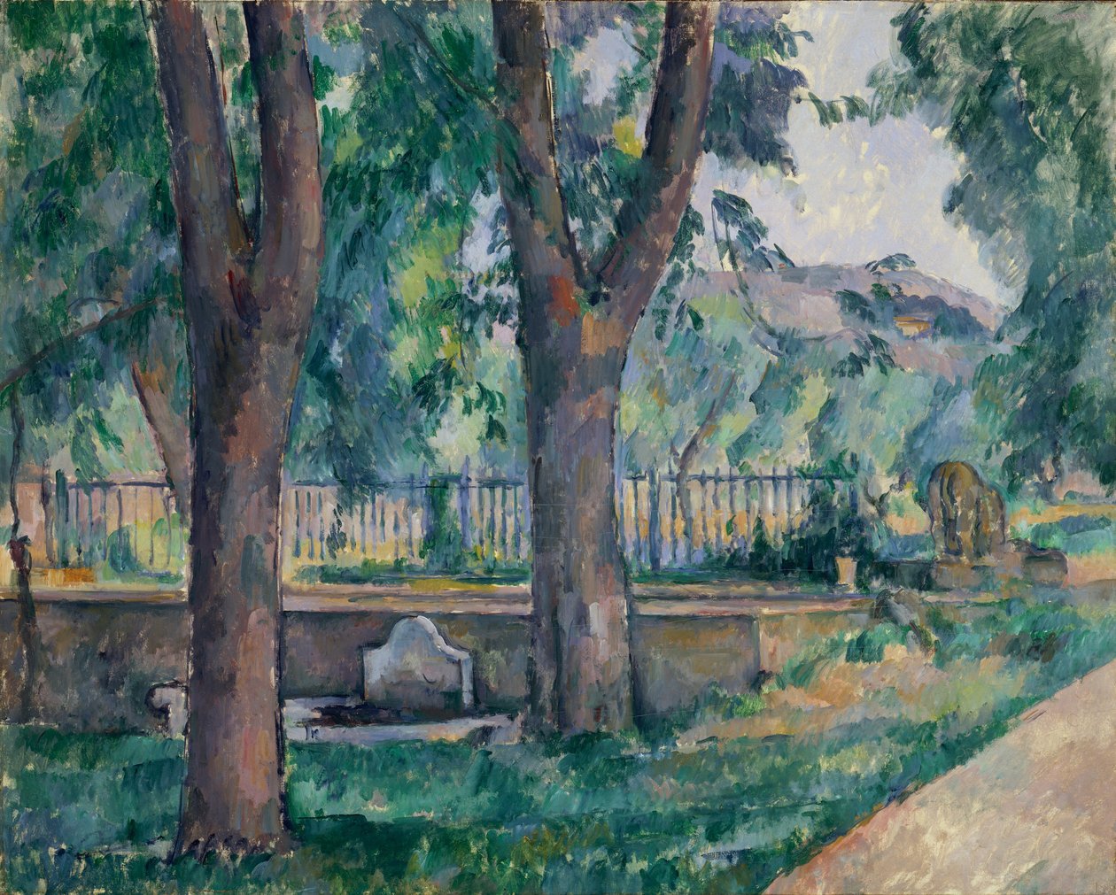 La piscine au Jas de Bouffan, vers 1885-86 - Paul Cézanne