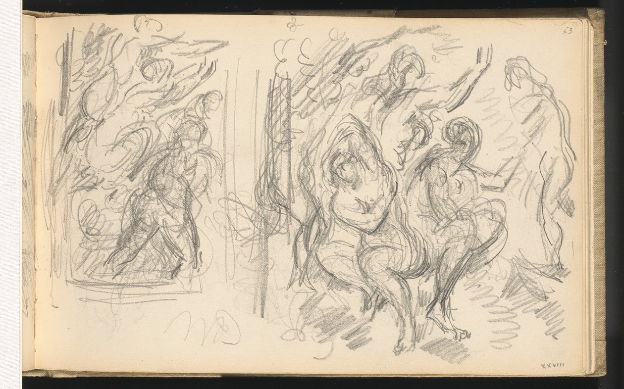 Deux études pour "Le Jugement de Pâris" ou "Le Berger amoureux" - Paul Cézanne