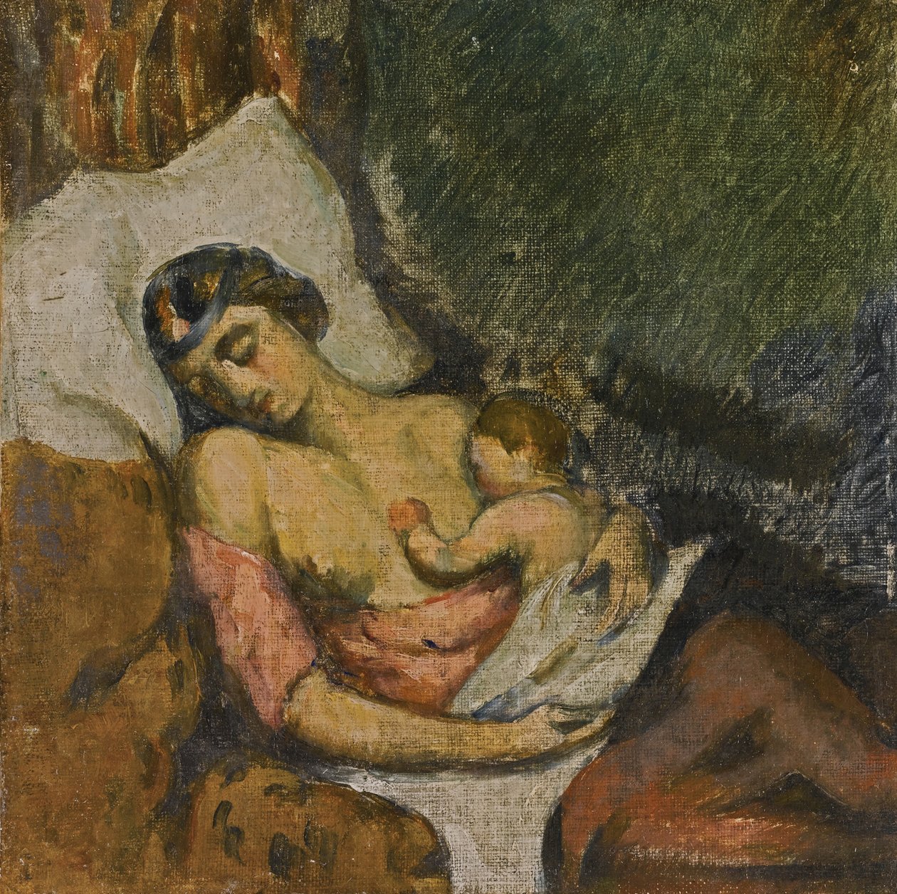 Femme allaitant son enfant, vers 1872 - Paul Cézanne