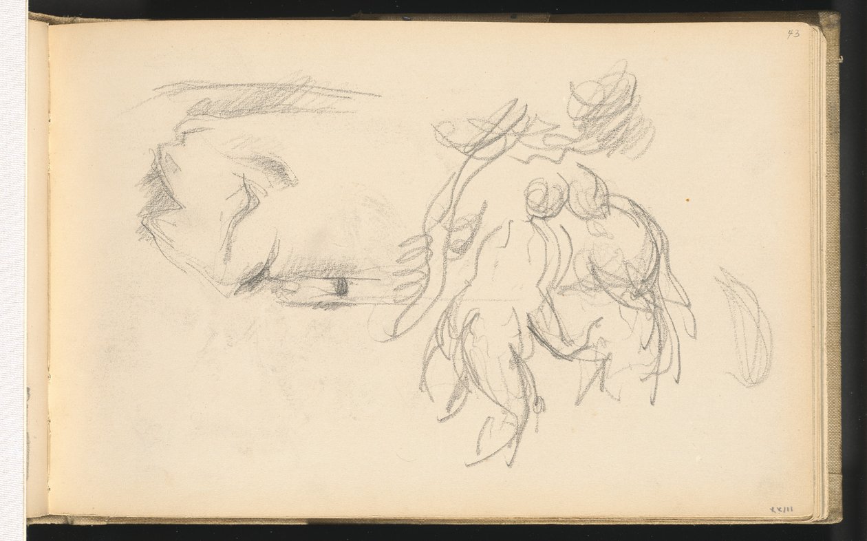 Femmes Baigneuses et un Rouleau de Papier - Paul Cézanne