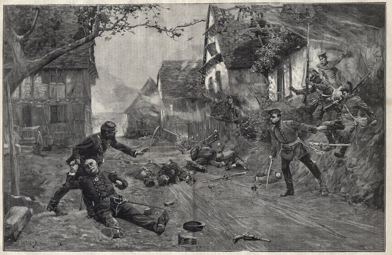 Guerre de 1870-1871 - à la bataille de Woerth (ou bataille de Froeschwiller Woerth, Froeschwiller-Woerth), 6 août - Paul Émile Boutigny