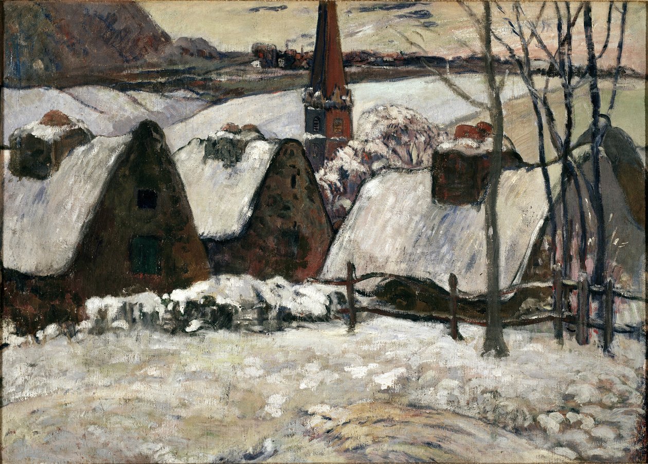 Village breton sous la neige - Paul Gauguin