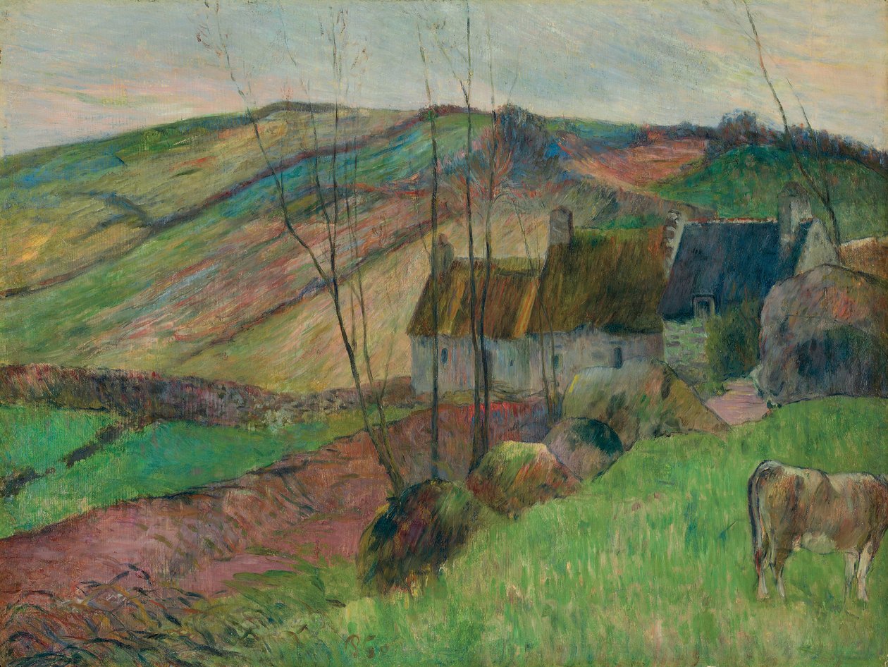 Chaumières au flanc de la Montagne Sainte-Marguerite - Paul Gauguin