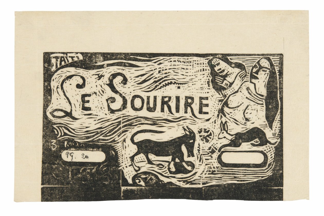 Renard, bustes de deux femmes et un lapin, en-tête pour Le sourire - Paul Gauguin