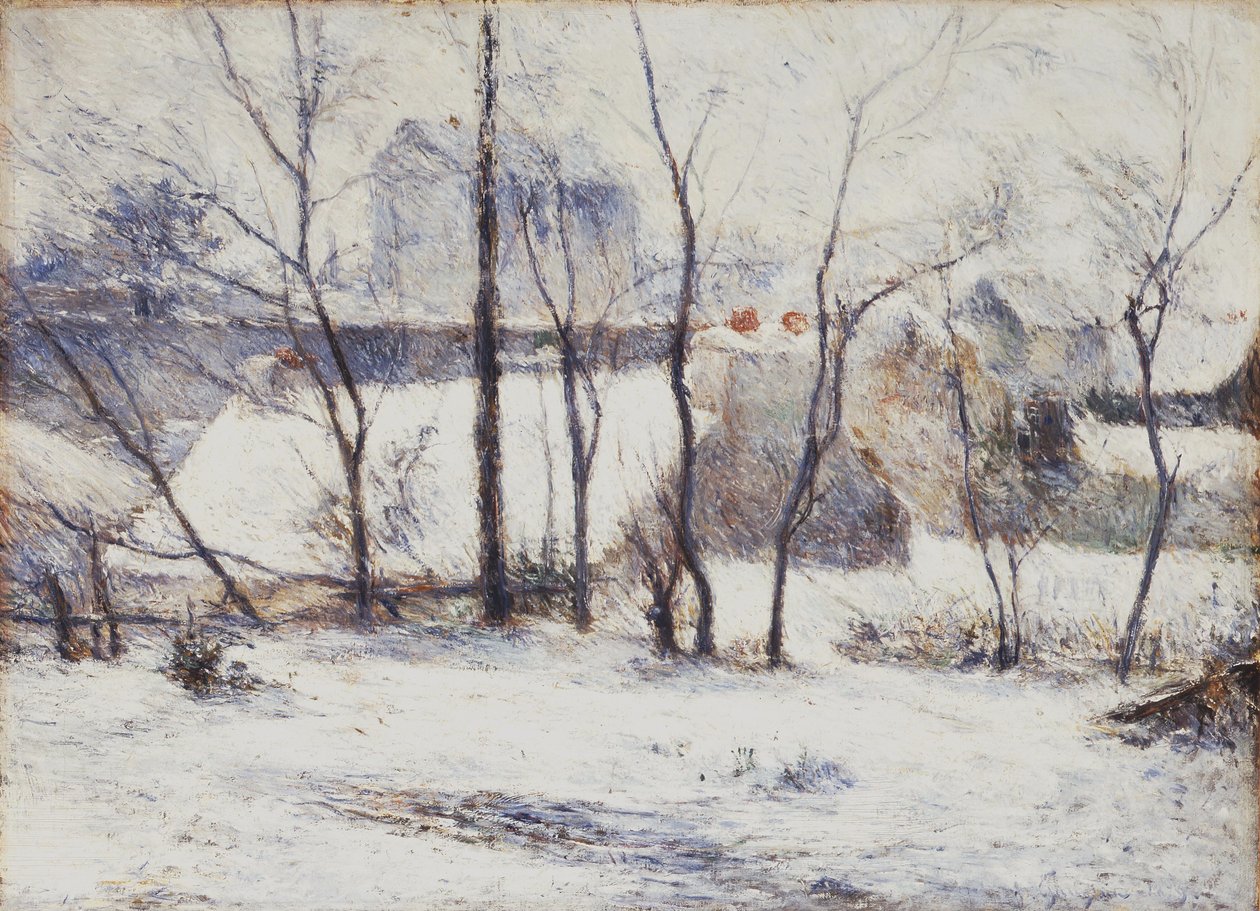 French: La Neige à Vaugirard II, ou Jardin sous la neige I Garden under Snow - Paul Gauguin