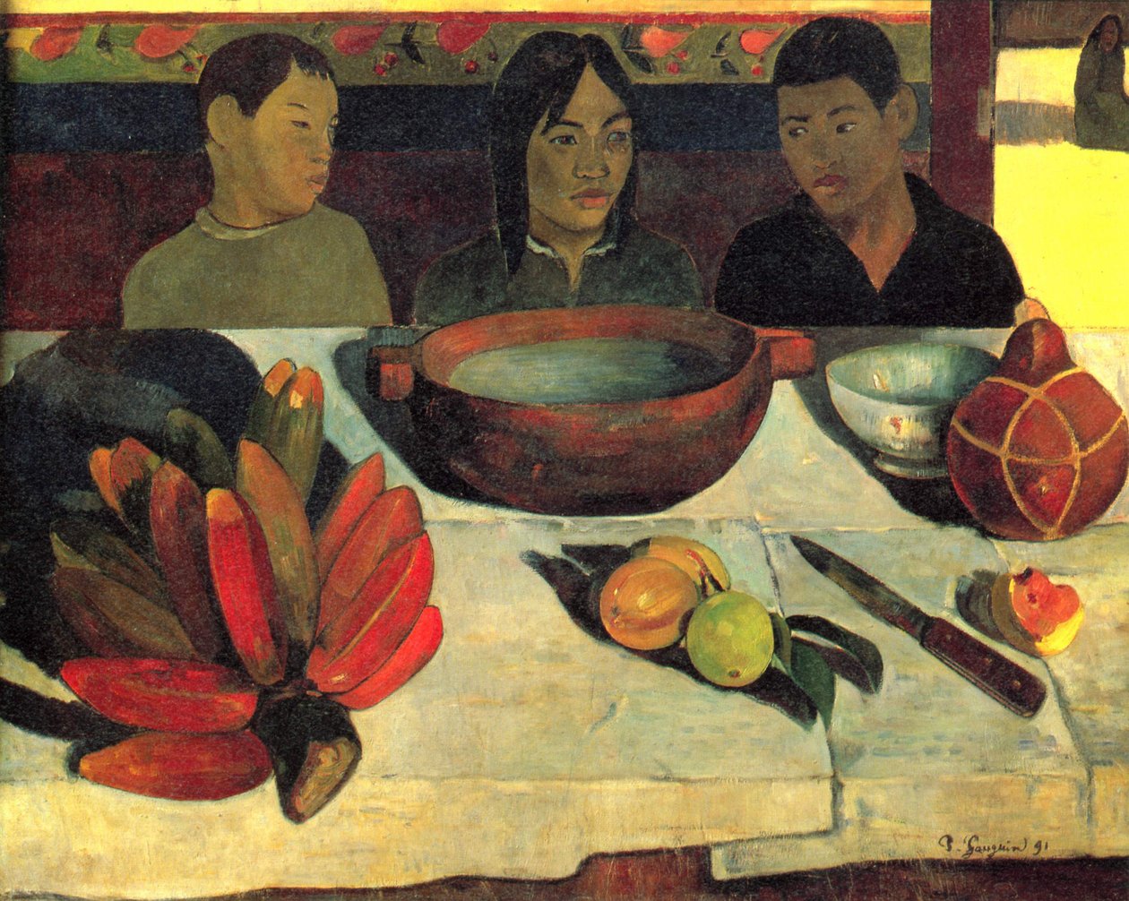 En français :  Le repas (Les bananes) The Meal (The Bananas) - Paul Gauguin