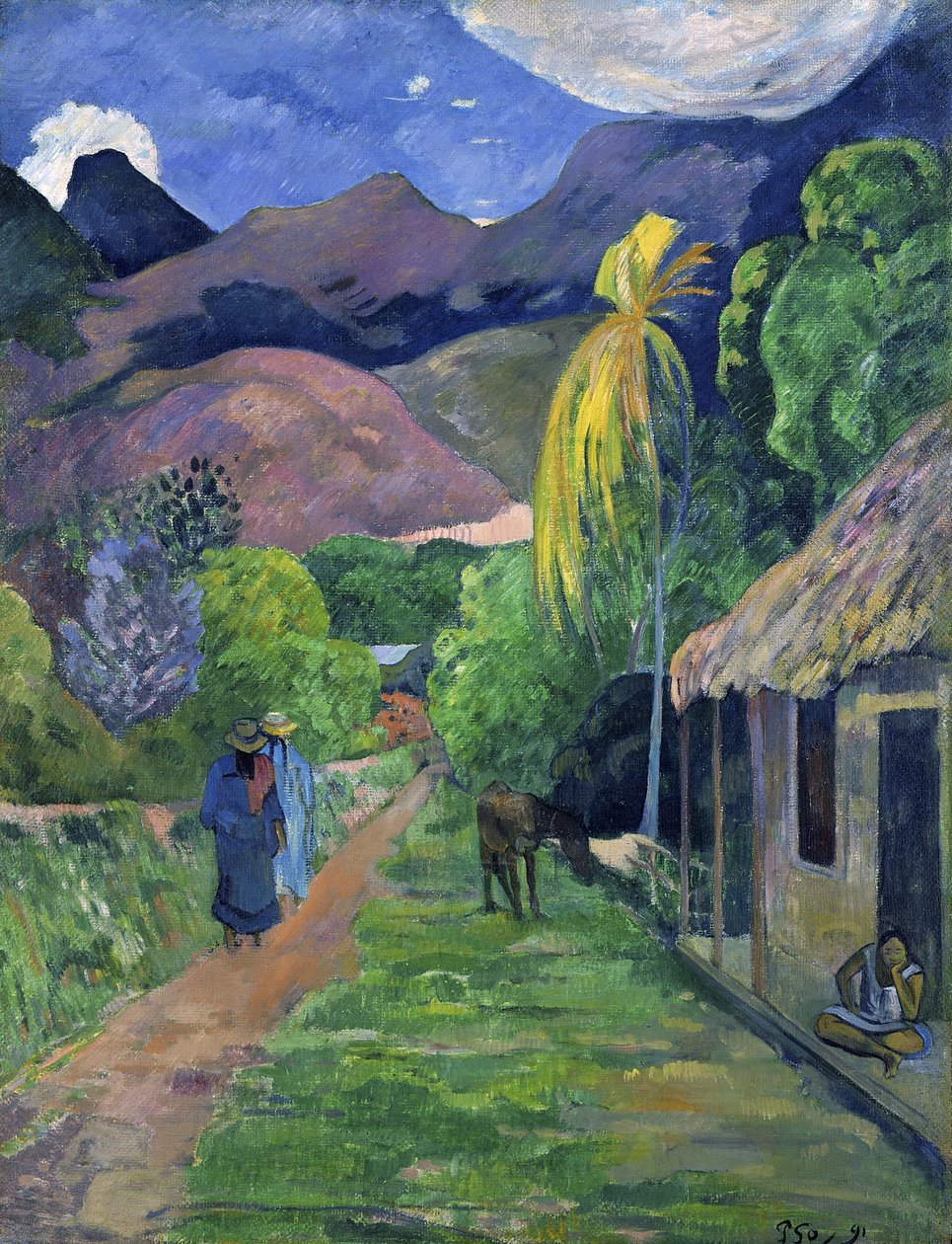 Français : Rue de Tahiti Street in Tahiti - Paul Gauguin