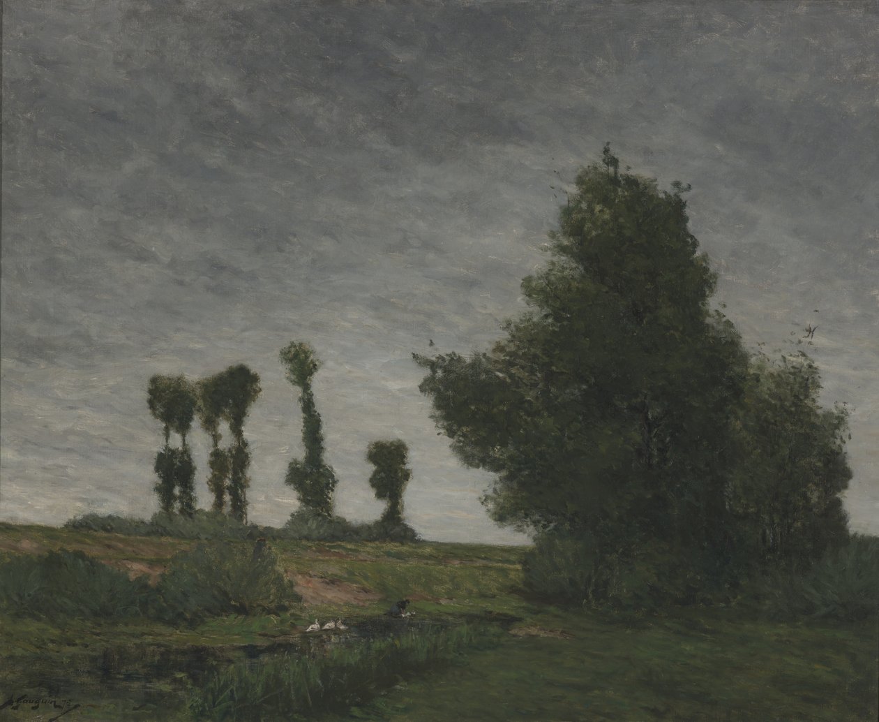 Paysage avec peupliers - Paul Gauguin