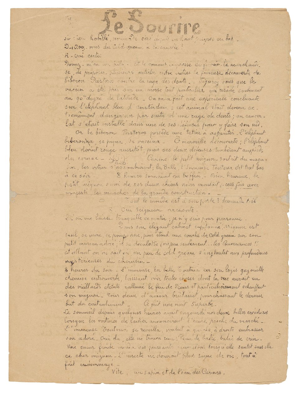 Le sourire: Journal sérieux, Sept. 19, 1899 - Paul Gauguin