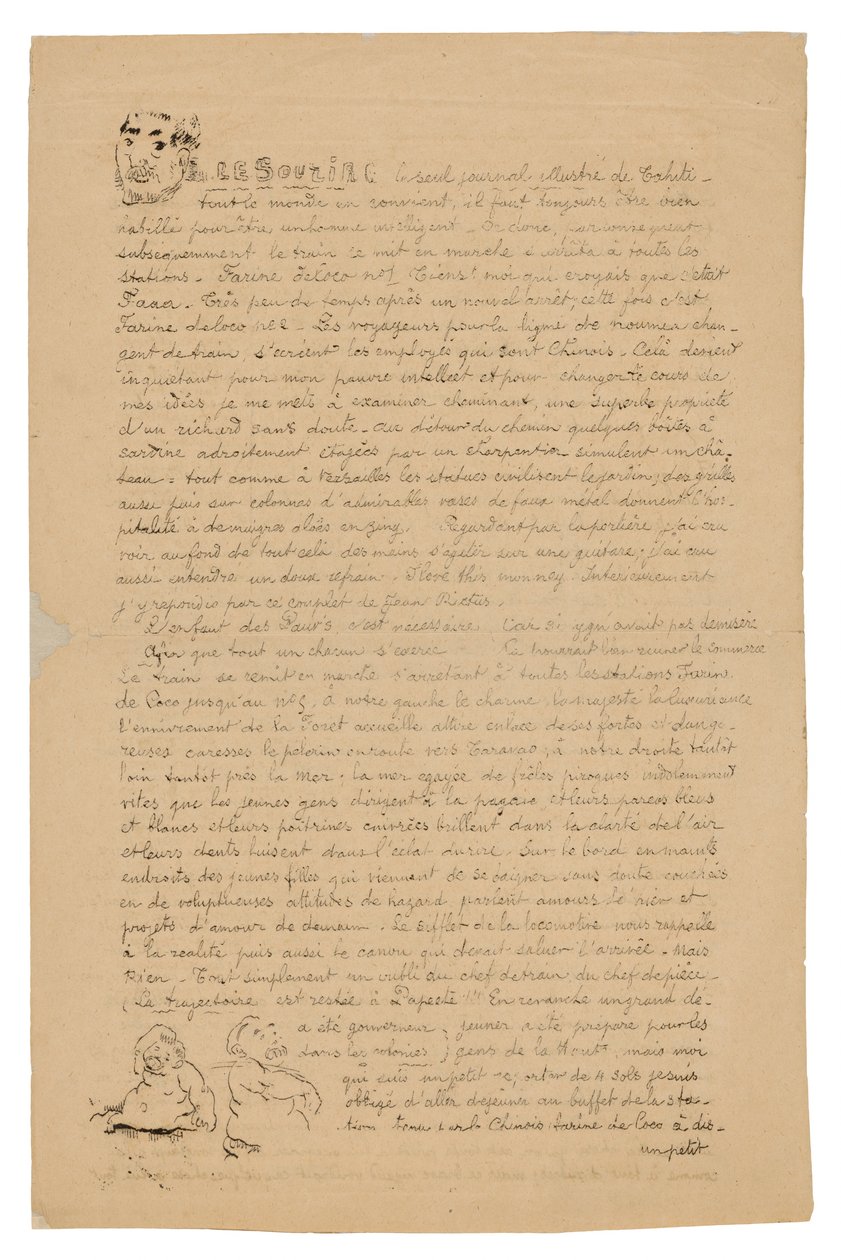 Le sourire: Journal sérieux, Aug. 21, 1899 - Paul Gauguin