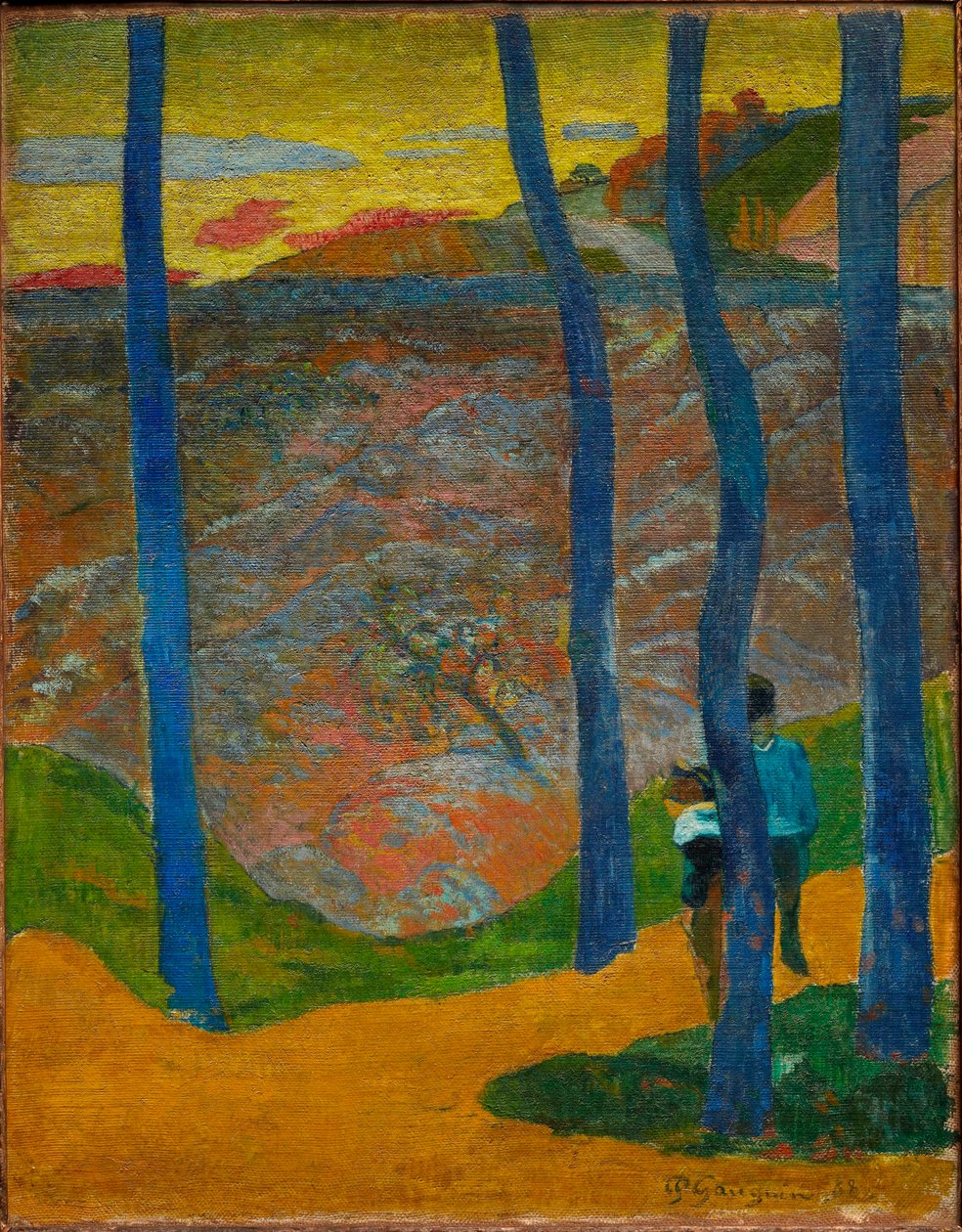 Les Arbres bleus. Vous y passerez, la belle., 1888 - Paul Gauguin