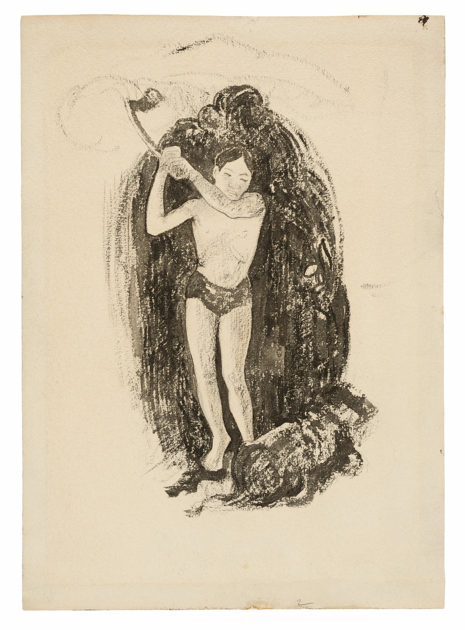 Homme avec une hache - Paul Gauguin