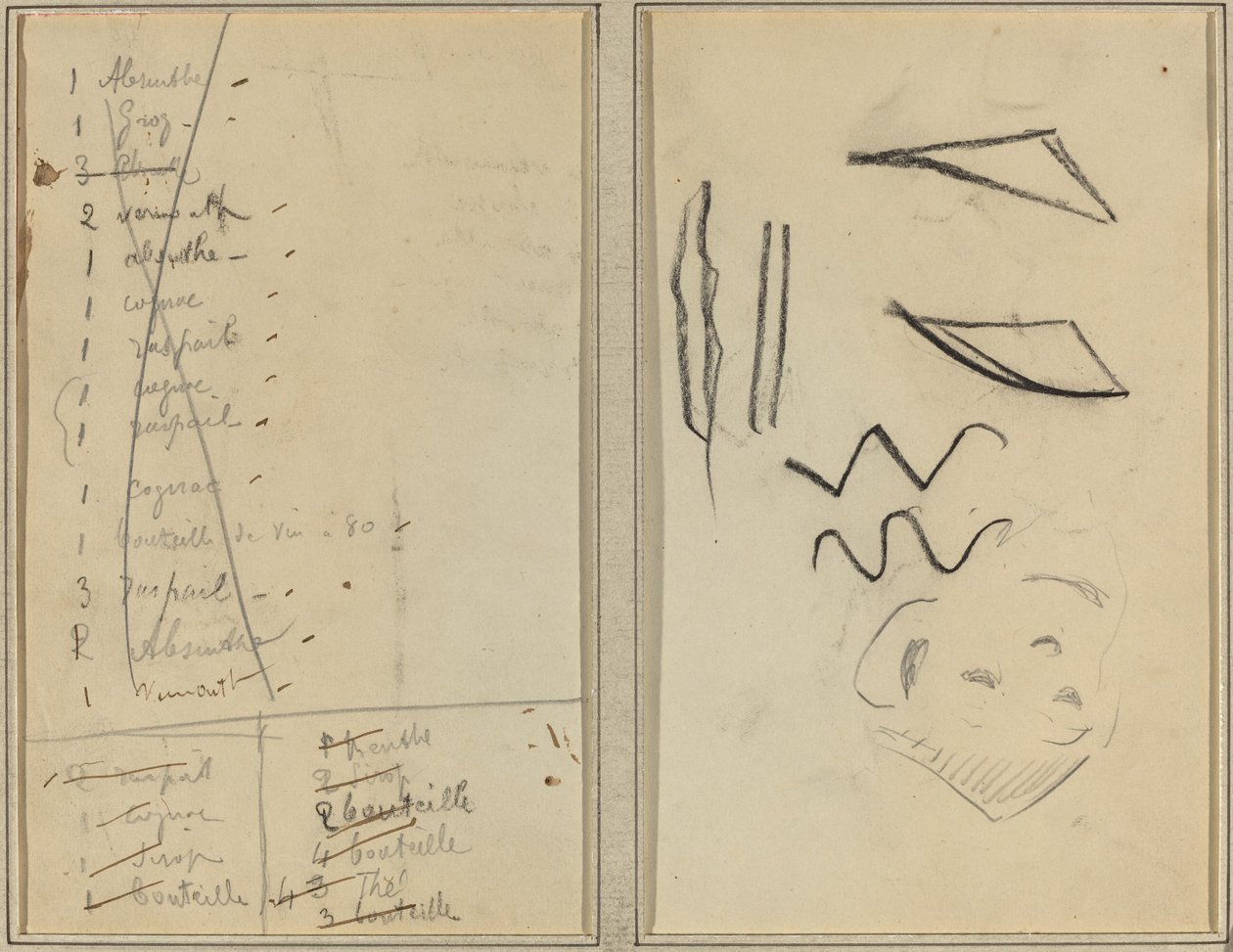 "Neige"; Itinéraire [recto] - Paul Gauguin