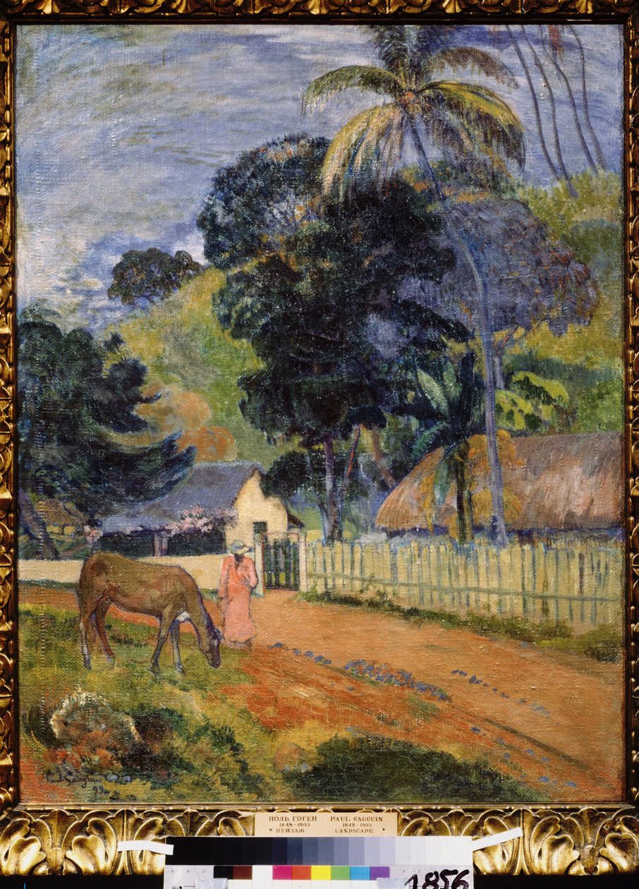 Paysage, un cheval sur la route - Paul Gauguin