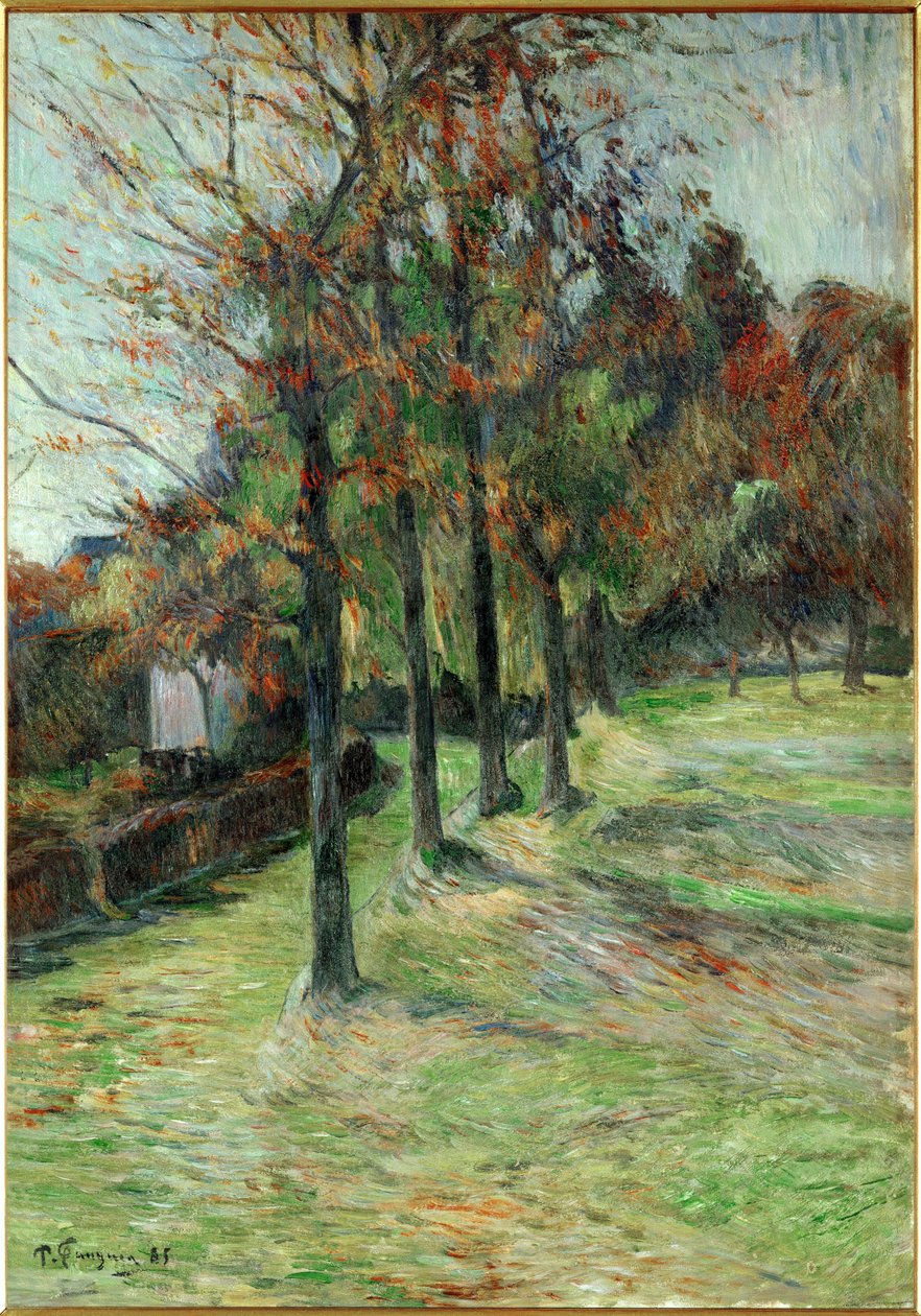 Route de Rouen II (oil on canvas) - Paul Gauguin