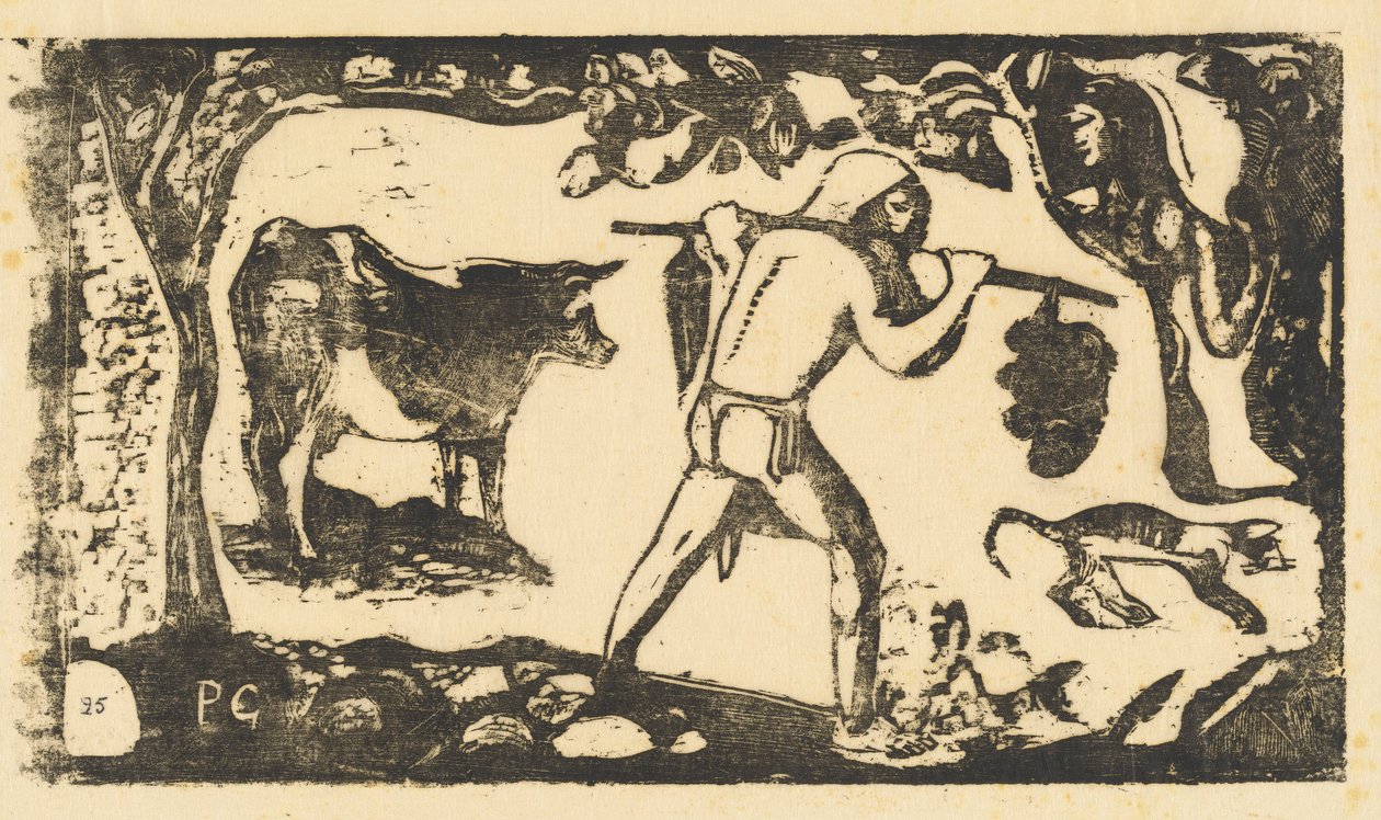 Tahitien portant des bananes Le porteur de fei, en ou après 1895 - Paul Gauguin