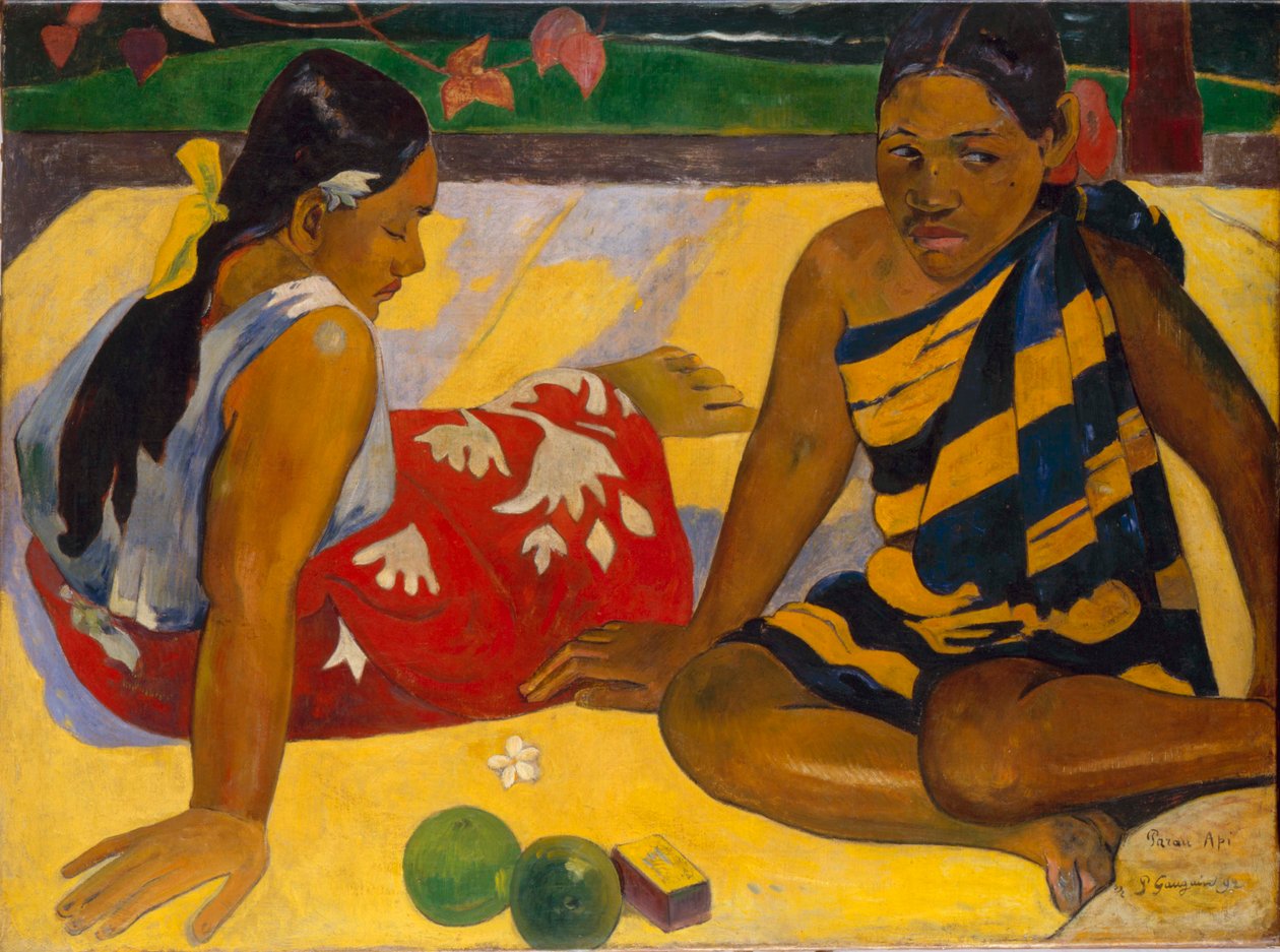 Tahitien :  Feu de Parau What News - Paul Gauguin