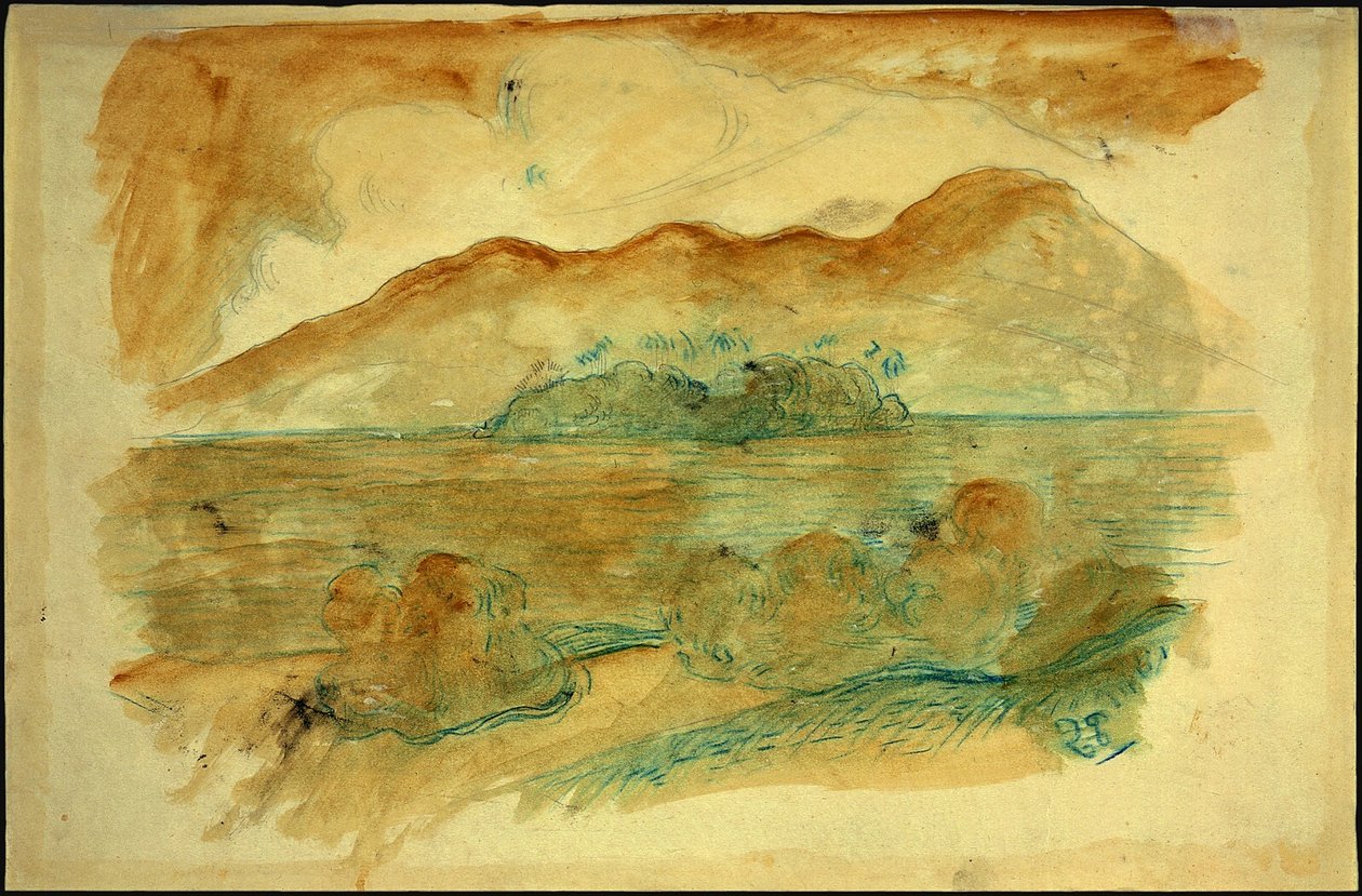 Rivage tahitien, verso - Paul Gauguin