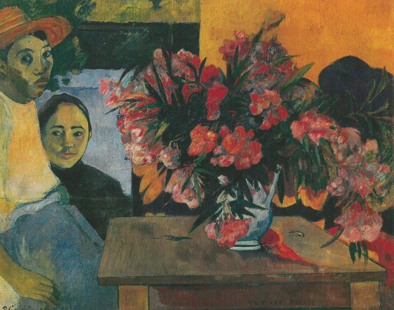 Tahitien :  Te tiare farani Le bouquet de fleurs - Paul Gauguin