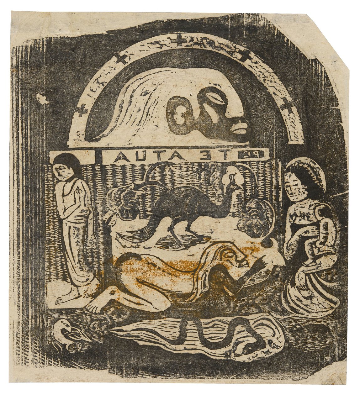 Te atua (Le Dieu), de la suite de gravures sur bois tardives - Paul Gauguin