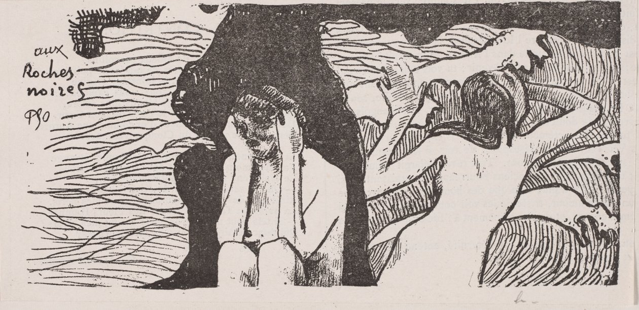 Les rochers noirs - Paul Gauguin