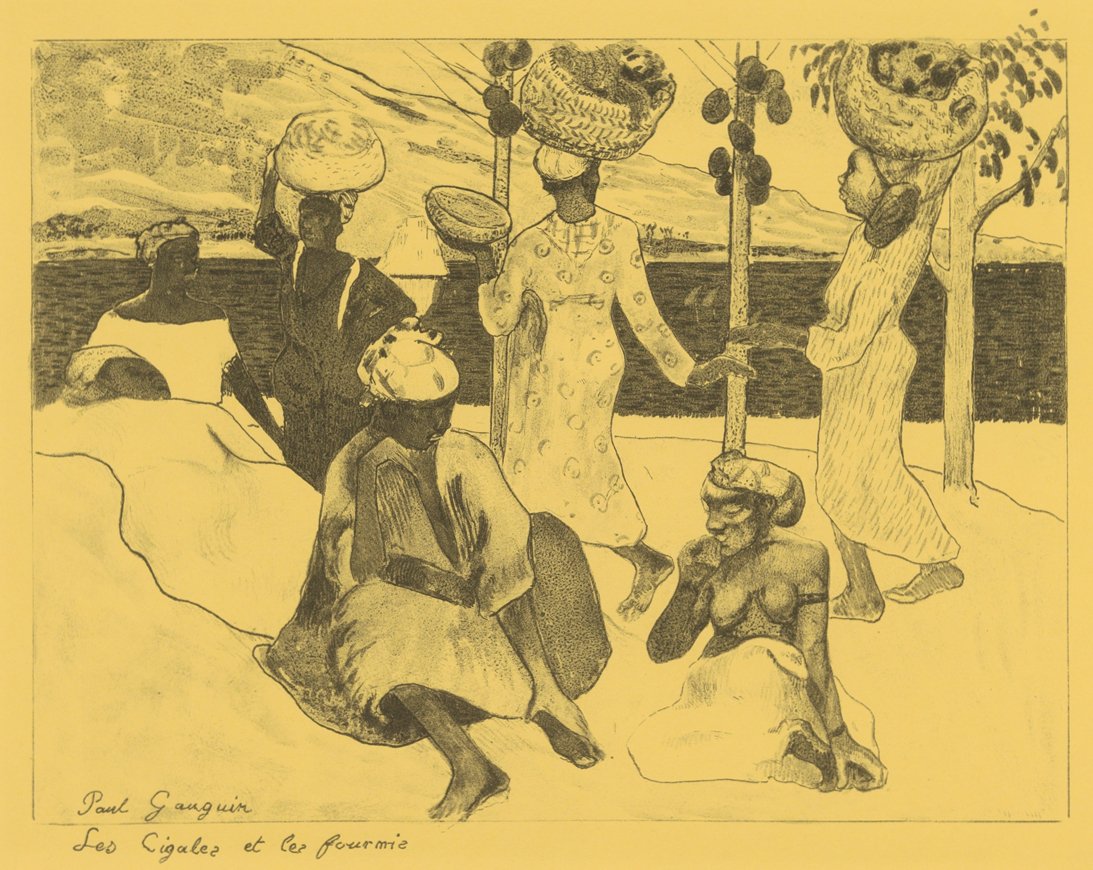 Les Sauterelles et les Fourmis : Un souvenir de la Martinique, de la suite Volpini : Dessins, 1889 - Paul Gauguin