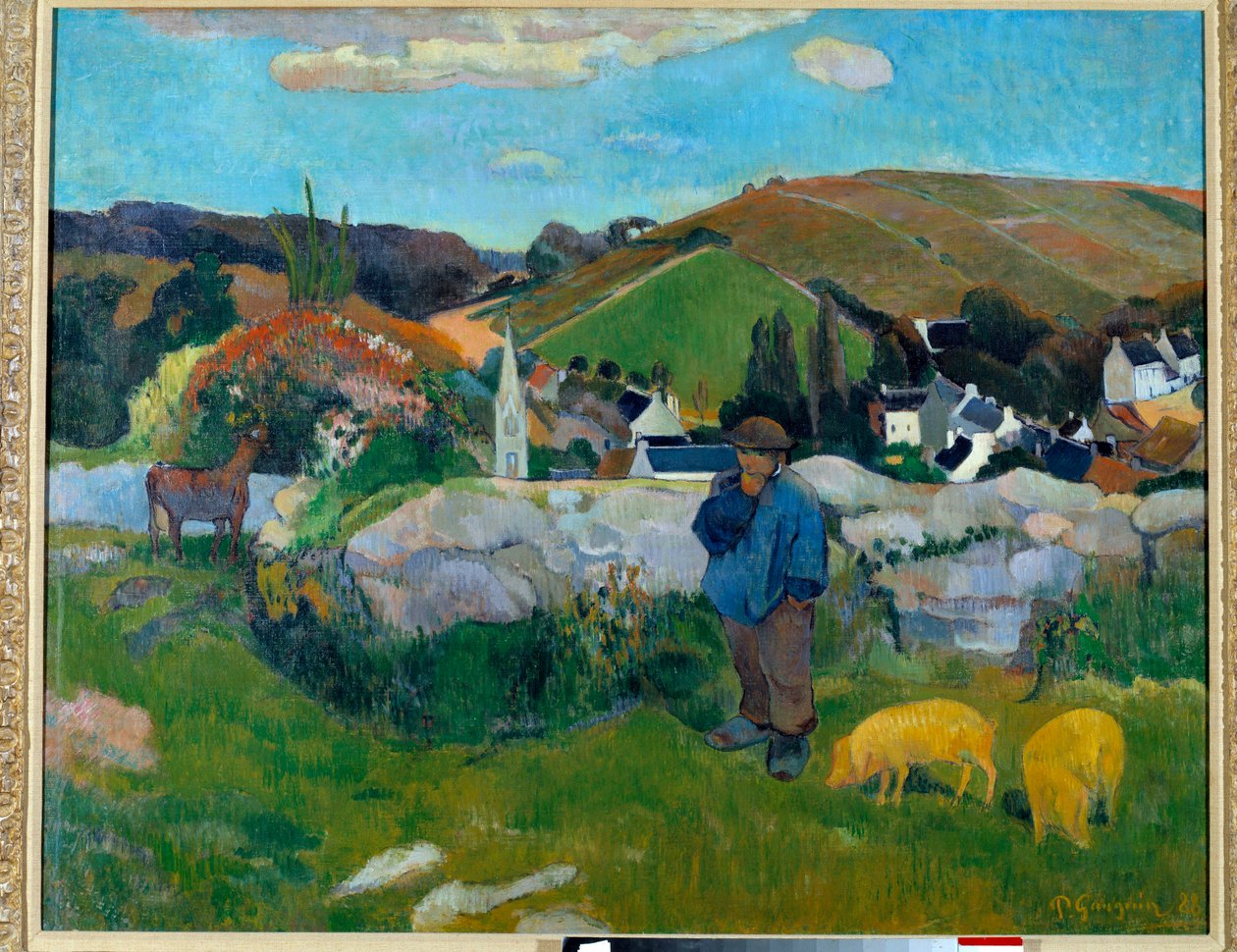 Le gardien de porcs en Bretagne en 1888 - Paul Gauguin