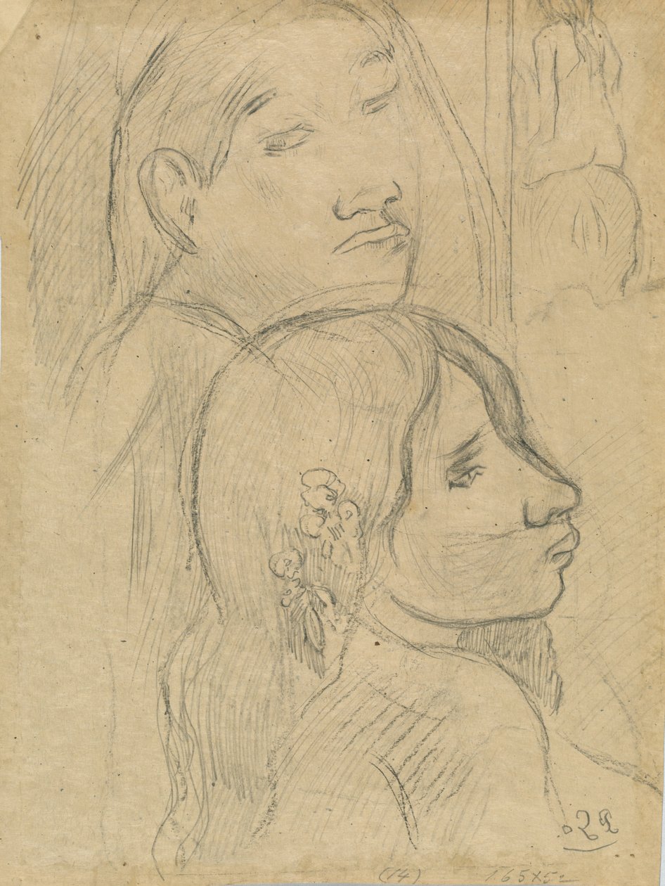 Deux Marquisiens [verso], vers 1902 - Paul Gauguin