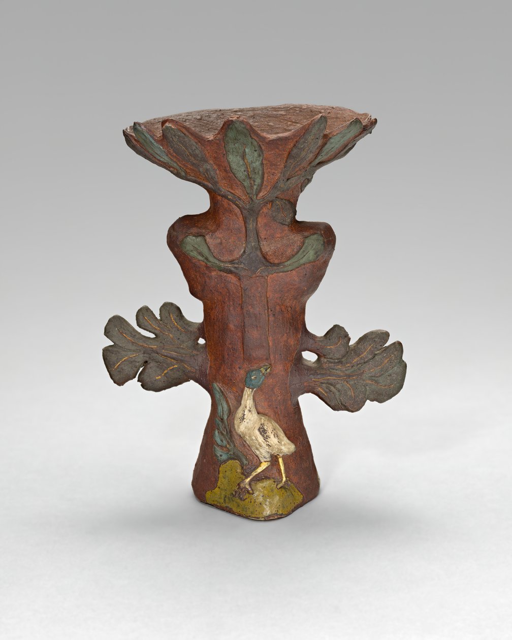 Vase en forme de plante tropicale avec oiseau et divinité, 1887-88 - Paul Gauguin