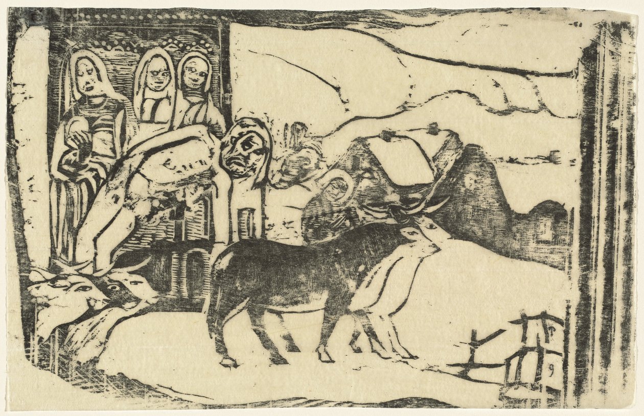Sanctuaire de bord de route en Bretagne Le calvaire Breton, en ou après 1895 - Paul Gauguin