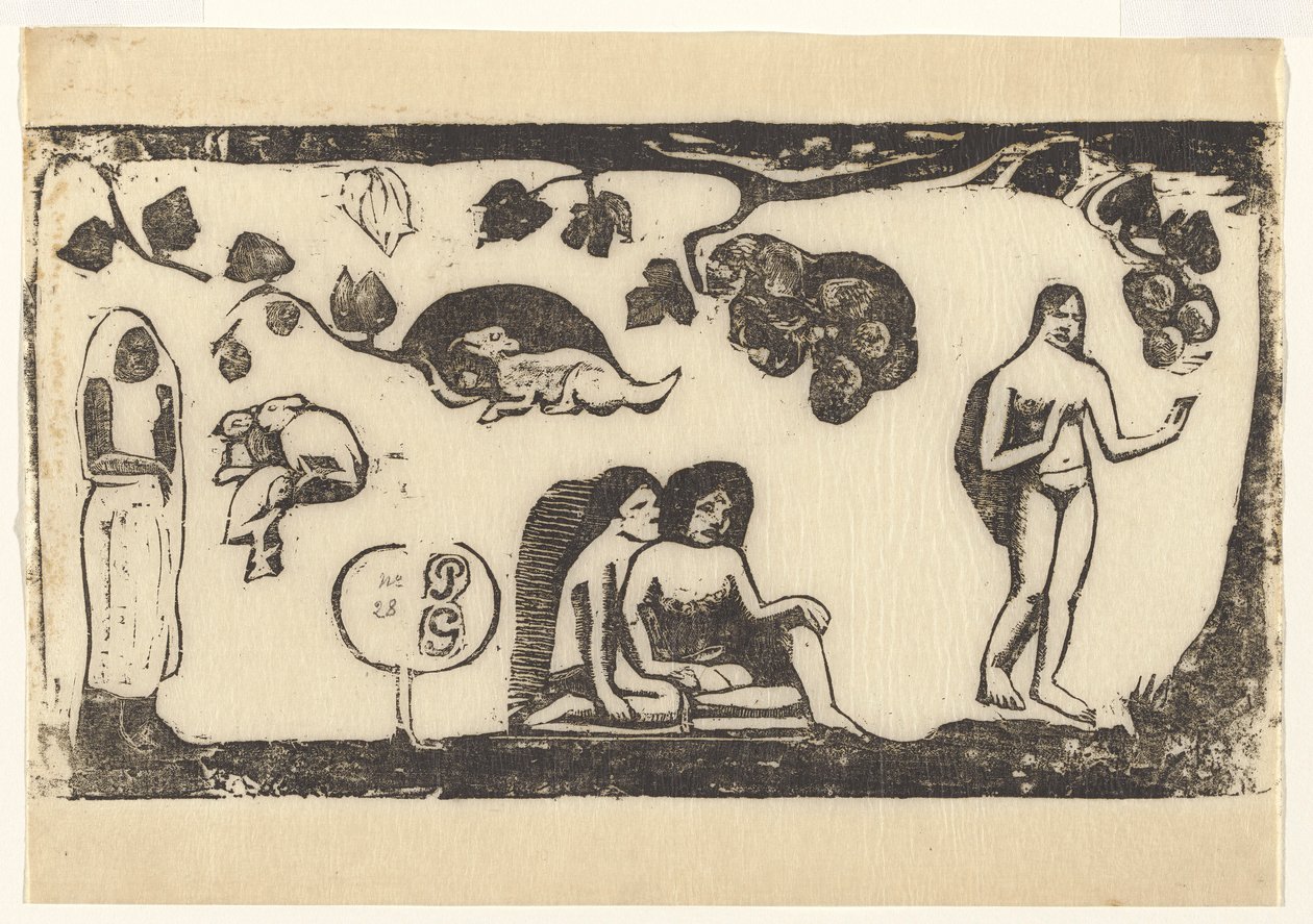 Femmes, animaux et feuillage - Paul Gauguin