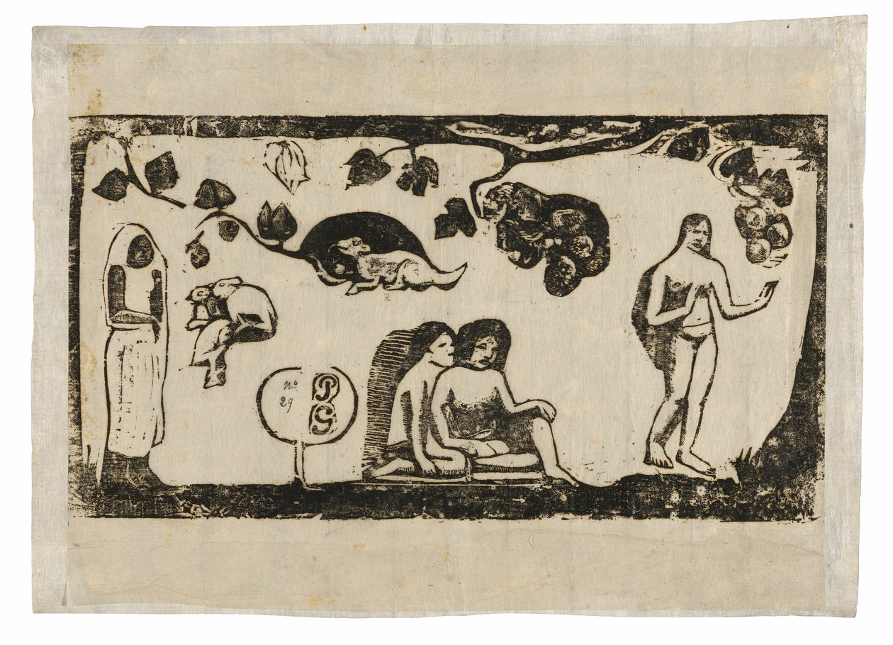 Femmes, animaux et feuillages, de la suite d
