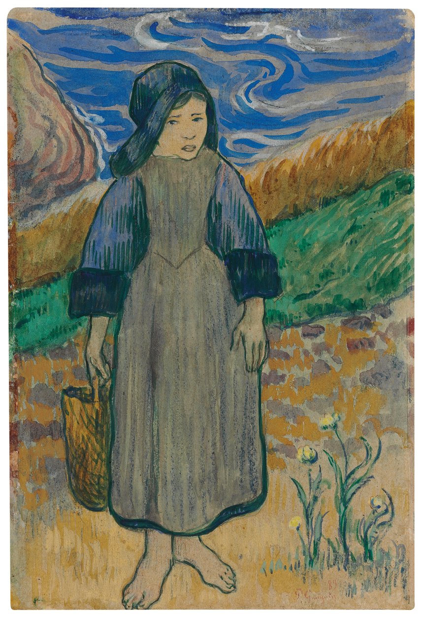 Jeune Bretonne au bord de la mer, 1889 - Paul Gauguin