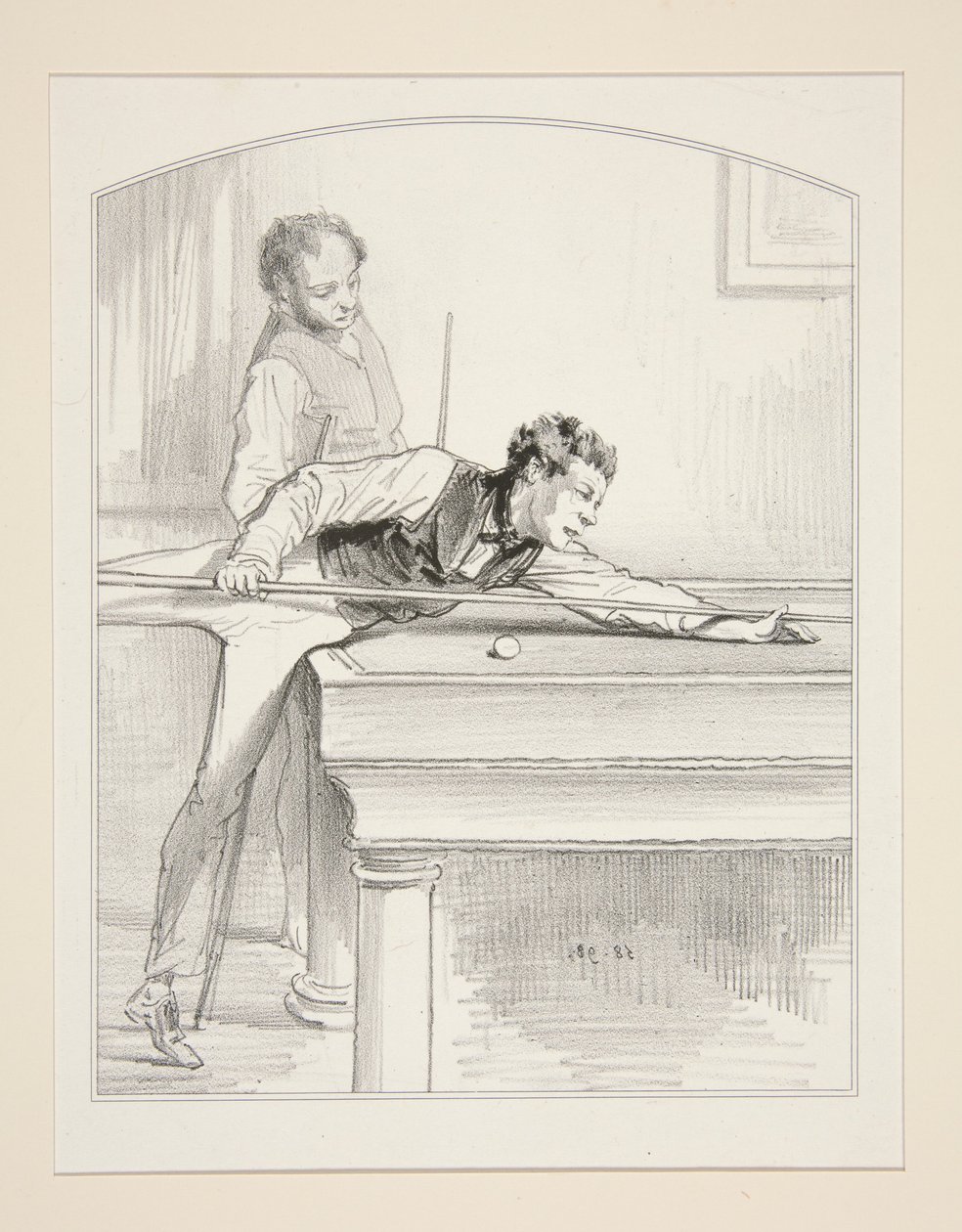 (LE BILLARD.) - Paul Gavarni