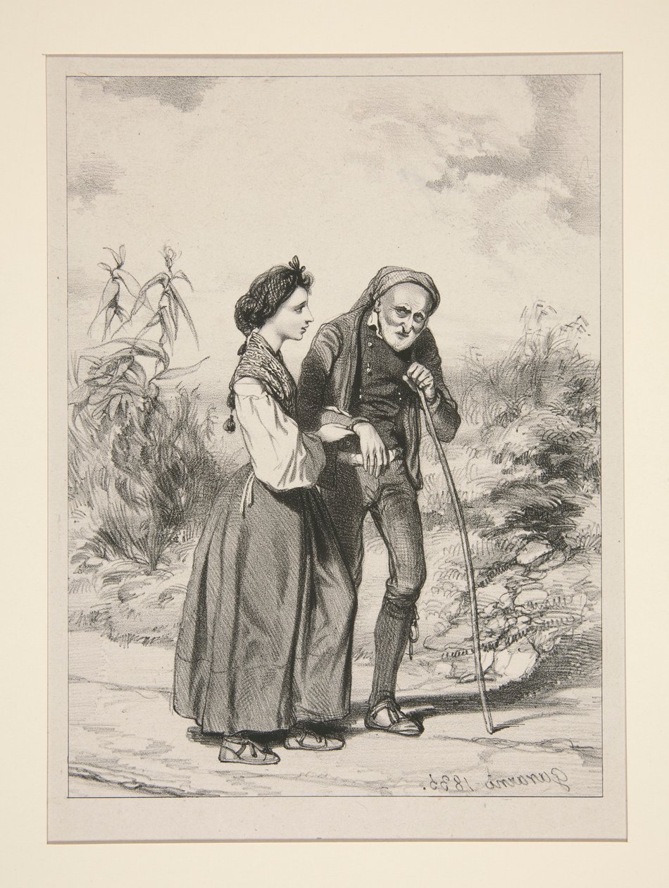 (PIÉTÉ FILIALE.) - Paul Gavarni
