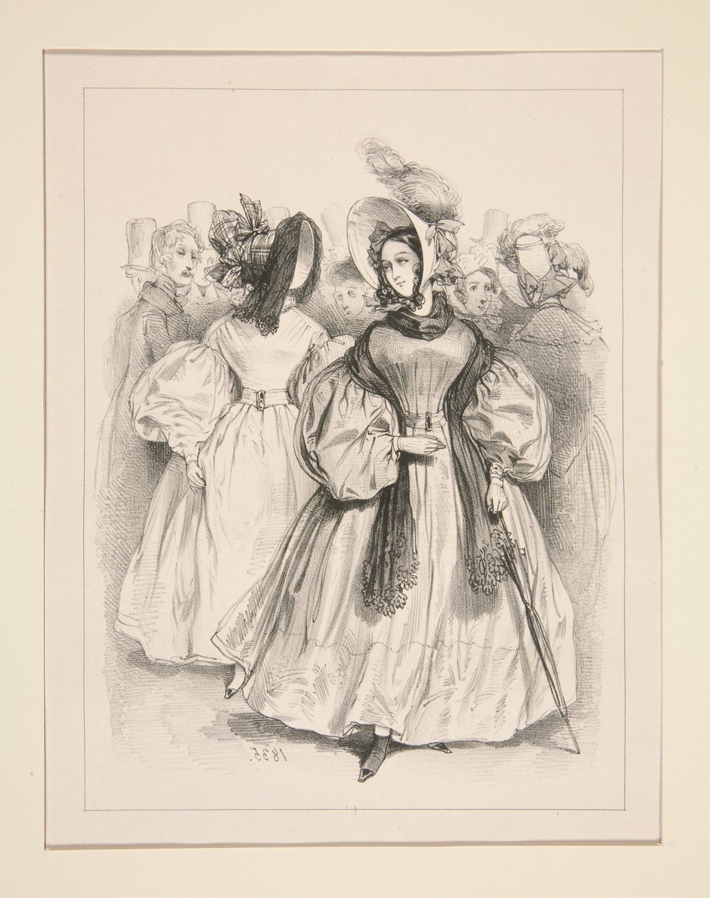 PROMENADE PUBLIQUE. - Paul Gavarni