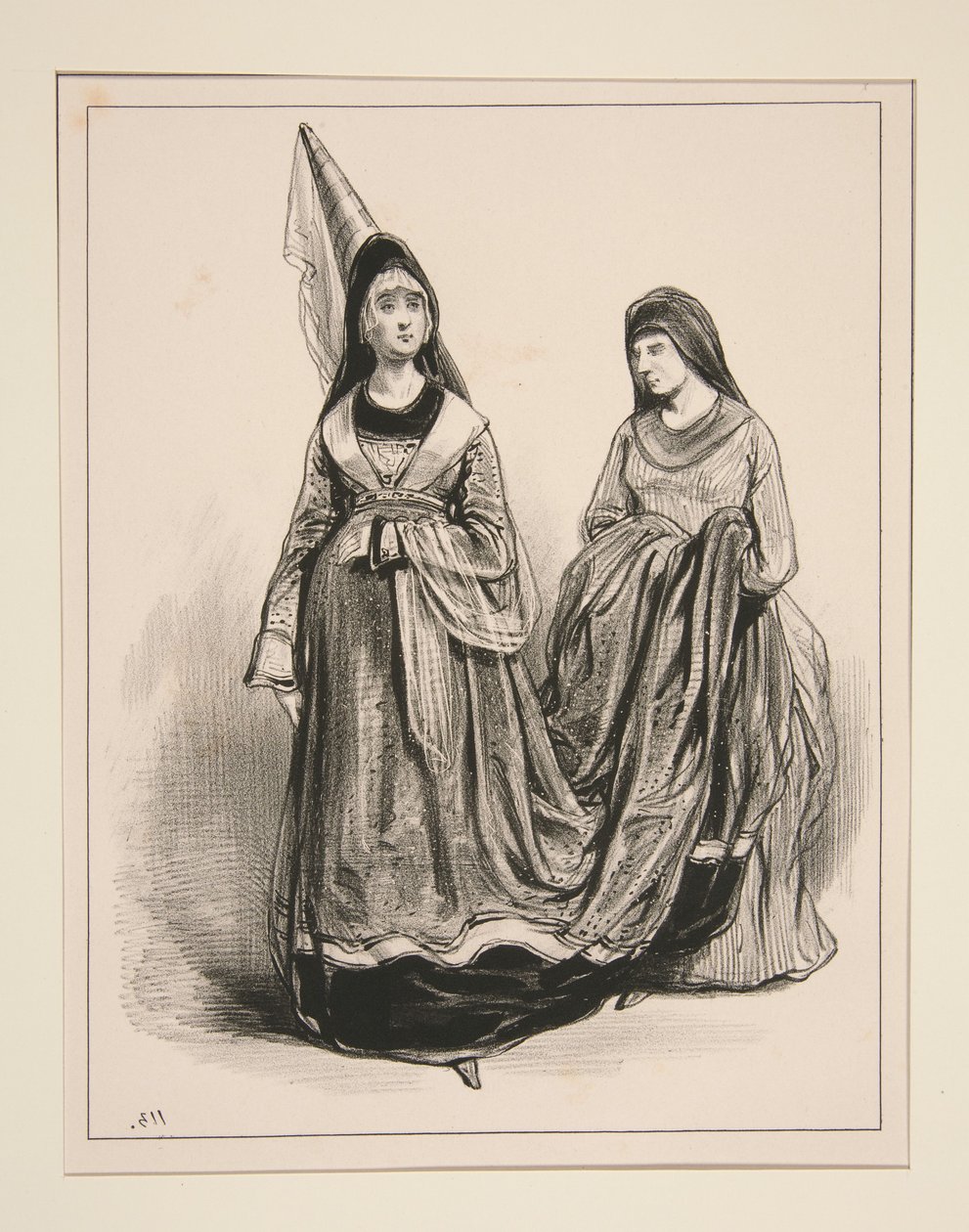 1400. Dames de Paris. - Paul Gavarni