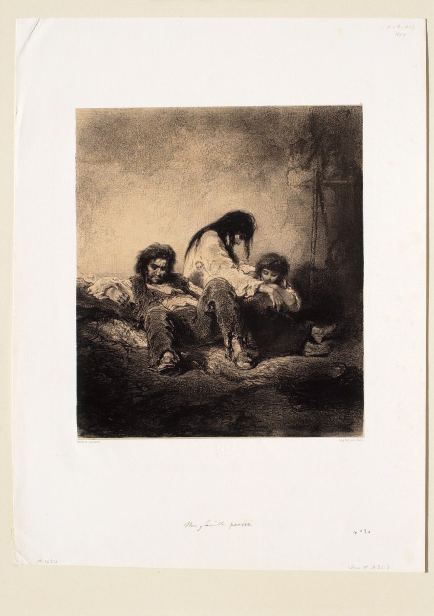 Une famille pauvre - Paul Gavarni