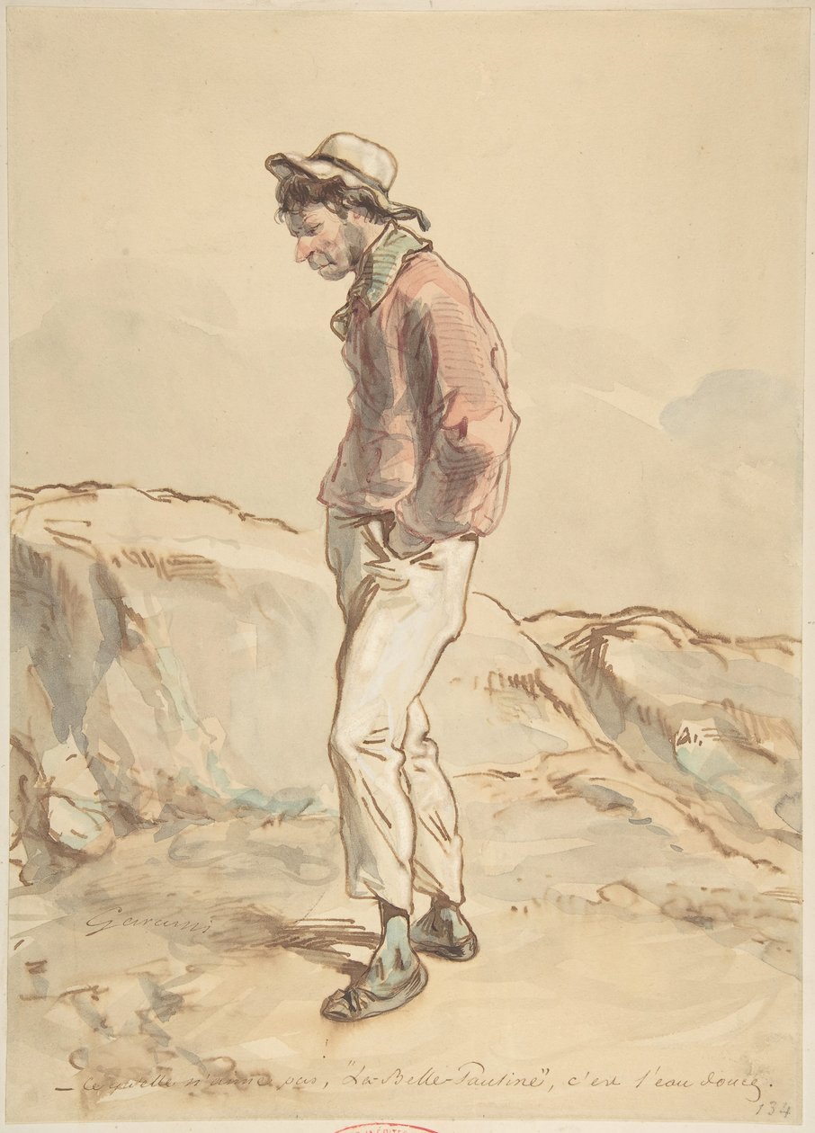 Un Marin Debout sur le Rivage, 1859-60 - Paul Gavarni