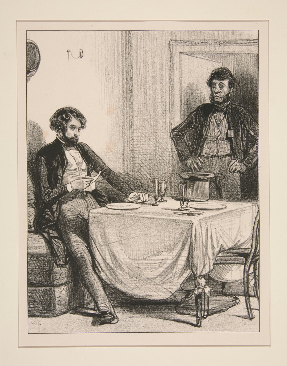 A un monsieur Anatole qui attend dans un cabinet... - Paul Gavarni